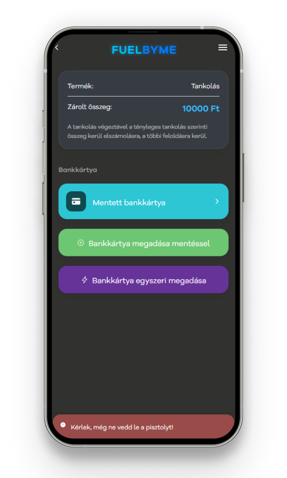 fuel by me card screen