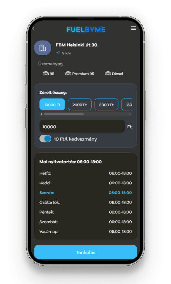fuel by me station screen