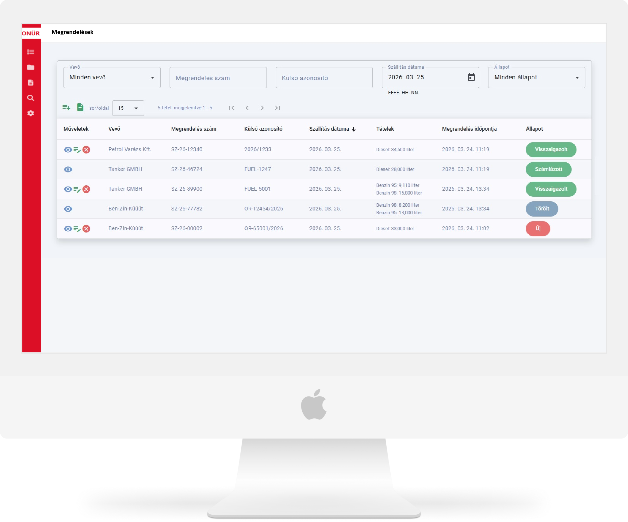 ONÜR - Online Fuel Ordering System 2 onur 2